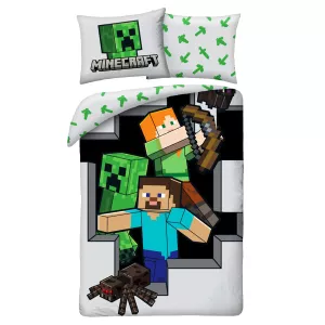 Pościel bawełna 140x200+1p70x90 Minecraft 946BL