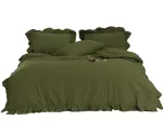 Pościel bawełniana OLIVE/160x200(P) STONEWASHED - 2