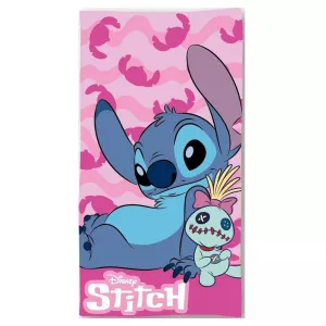 Ręcznik bawełniany 70x140 Lilo i Stitch róż