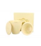 Kubek z zaparzaczem i pokrywką z porcelany DUO ECRU ICE CREAM 400 ml - 2