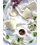 Kubek z zaparzaczem i pokrywką z porcelany DUO ECRU ICE CREAM 400 ml - 5