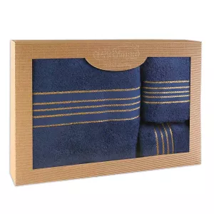 Ręcznik D Bawełna 100% Tiwano Granat (P) 30x50+50x90+70x140 kpl.