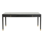 Biurko z 2 szufladami drewniane czarne EMS Nordal - 6