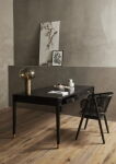 Biurko z 2 szufladami drewniane czarne EMS Nordal - 3