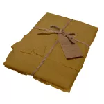 Poszewka bawełniana komplet ECRU OLIVE/2x40x40 STONEWASHED - 4