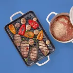 KELA-Płyta żeliwna grillowa emalia czarna Calido - 3