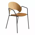 Dosina Dining Chair Upholstery and Armrests, Oak Cognac - 2