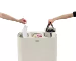 JJ-Kosz potrójny na pranie 90l. Tota Trio ecru - 3