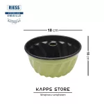Forma do babki emaliowana 18 cm zielona Riess - 2