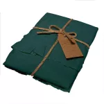 Poszewka bawełniana komplet DARK GREEN/2x40x40 STONEWASHED - 2