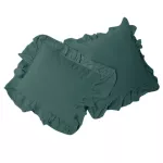 Poszewka bawełniana komplet DARK GREEN/2x40x40 STONEWASHED - 3