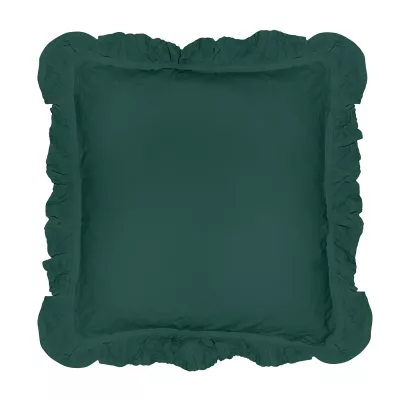 Poszewka bawełniana komplet DARK GREEN/2x40x40 STONEWASHED