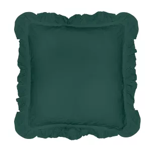 Poszewka bawełniana komplet DARK GREEN/2x40x40 STONEWASHED