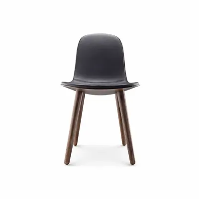 Eva Solo Abalone dining chair Oak smoked,  leather black