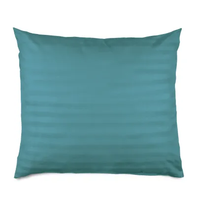 Poszewka satyna bambusowo-bawełniana STRIPE SEA TURQUOISE/50x60