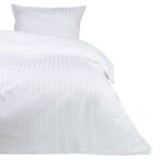 Poszwa hotelowa na zakładkę PASY 2cm biała/220x200 - 2