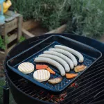 Czarna emaliowana TACA DO GRILLOWANIA 32/42 Riess - 6