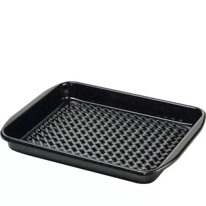 Czarna emaliowana TACA DO GRILLOWANIA 32/42 Riess