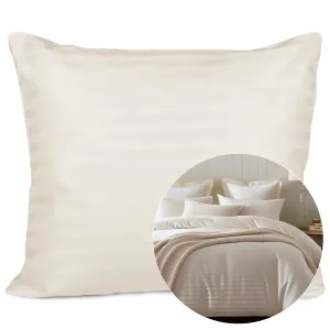 Poszewka satyna bawełna CIZGILI CREAM/70x80.