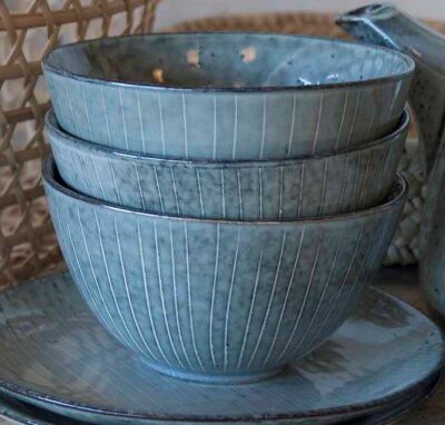 Misa ceramiczna niebieska Nordic Sea Broste Copenhagen 25 cm