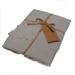 Poszewka bawełniana komplet OPAL GREY/2x40x40 STONEWASHED - 2