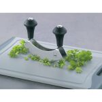 KELA-Nóż kołyska do ziół metal czarny Ganda - 2