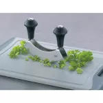 KELA-Nóż kołyska do ziół metal czarny Ganda - 2