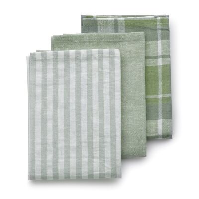 KELA-Zestaw ścierek kuchennych 3el.oliwkowy Pasado