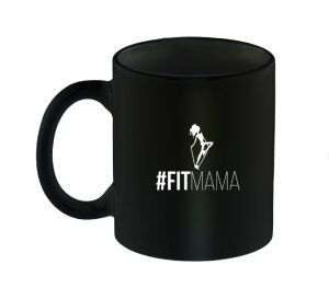 AL-Kubek czarny "#Fitmama" w opakowaniu