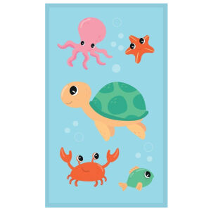 Ręcznik przedszkolny dla dziecka 30x50 Żółw morski