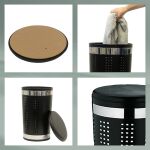 KELA-Kosz na pranie z siedziskiem czarny Sevilla - 2