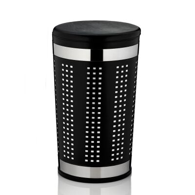 KELA-Kosz na pranie z siedziskiem czarny Sevilla