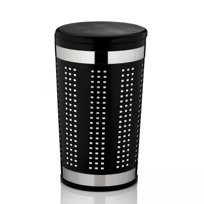 KELA-Kosz na pranie z siedziskiem czarny Sevilla