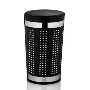 KELA-Kosz na pranie z siedziskiem czarny Sevilla