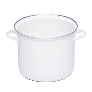 Garnek emaliowany 6l wysoki bez pokrywki Riess Classic Weiss
