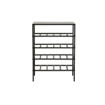 Stojak na wino 24but. metalowy czarny Nordal - 2