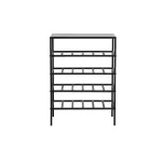 Stojak na wino 24but. metalowy czarny Nordal - 2