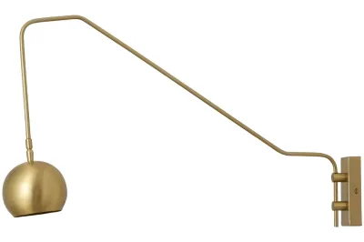 Lampa / Kinkiet metalowy złoty z przedłużeniem 13x51 cm ATHENE Nordal