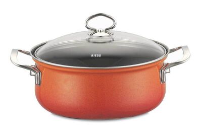 Garnek ceramiczny 2l pomarańczowy Riess Corall