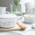 Kubek emaliowany 3/8l biały polna łąka Riess FLORA - 4