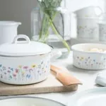 Kubek emaliowany 3/8l biały polna łąka Riess FLORA - 4