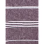 Ręcznik bawełniany hammam oberżyna/biały 170x100 cm Ottomania - 2