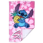 Ręcznik przedszkolny dla dziecka 30x50 Lilo i Stitch różowy - 3