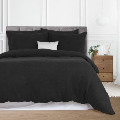 Pościel frotte czarny 027/200x220