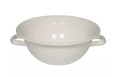 Miska emaliowana biała 2l z uchwytami 22 cm Riess Classic