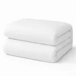 Poszwa hotelowa polibawełna PC-52/48 adamaszek pasy 4mm biała/140x200 - 2