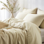 Pościel satyna bawełniana KREM 155/180x200 - 2