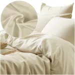 Pościel satyna bawełniana KREM 155/180x200 - 4