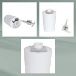 KELA-Dozownik do mydła 350ml biały-stal Marta - 3