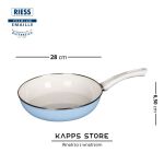 Patelnia emaliowana ceramiczna Riess BLUE 28 cm – na indukcję, do smażenia i duszenia - 2